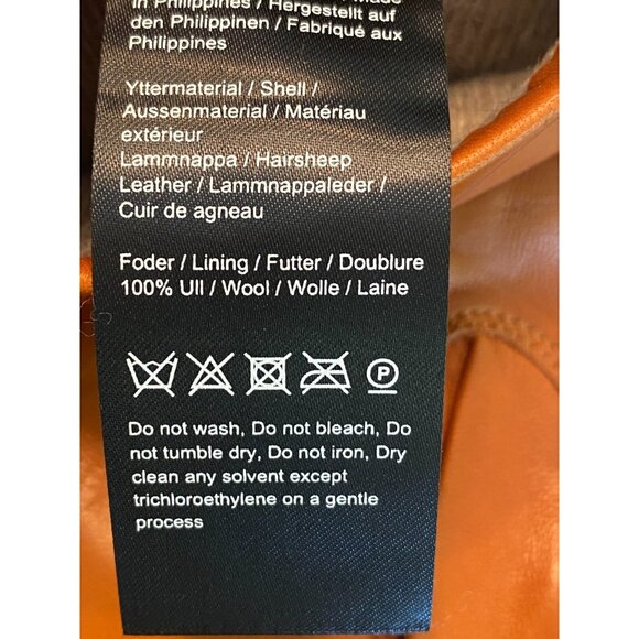 Hestra Womens Leather Hairsheep Gloves Size 6.5 Lined In Soft Wool New With Tags - Picture 4 of 8